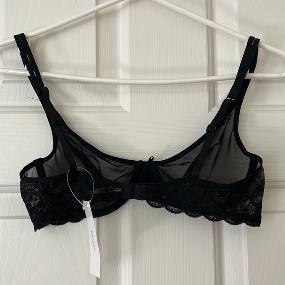 Brand New DKNY Sheer Underwire Lace Details Bra Black (34B) - NWT - Picture 2 of 9